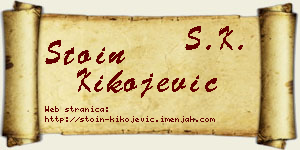 Stoin Kikojević vizit kartica